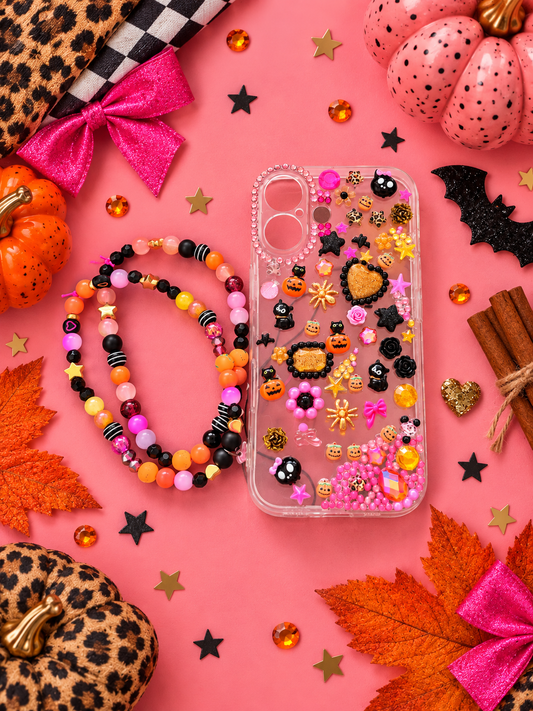 Pumpkin Spice? Never. | Handmade Halloween Beaded Phone Charm