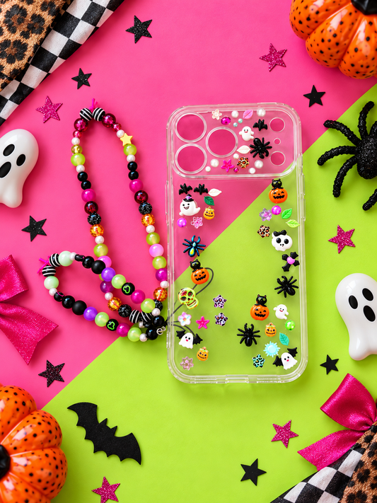 Trick or Clash | Handmade Colourful Halloween Beaded Phone Charm