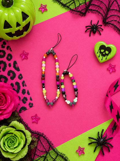 Trick or Clash | Handmade Colourful Halloween Beaded Phone Charm